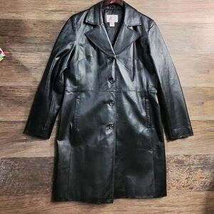 Madison & Max Classic Black Leather Women's Jacket